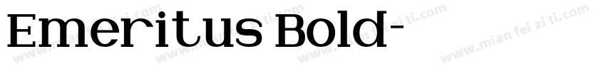 Emeritus Bold字体转换
